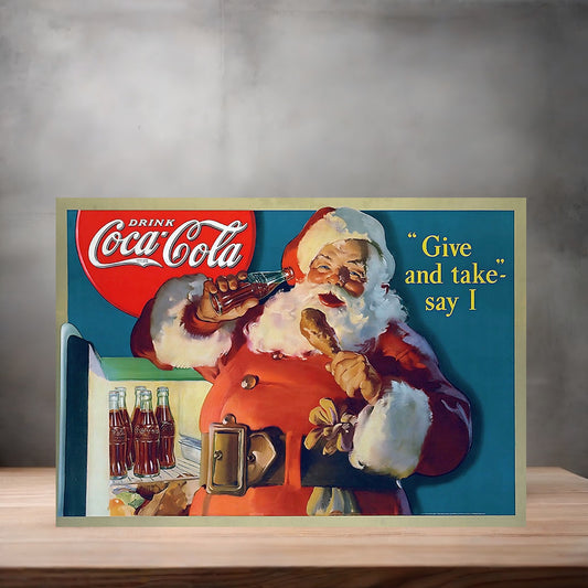Vintage Coca-Cola ad poster metal poster. Multiple sizes available. Coke B
