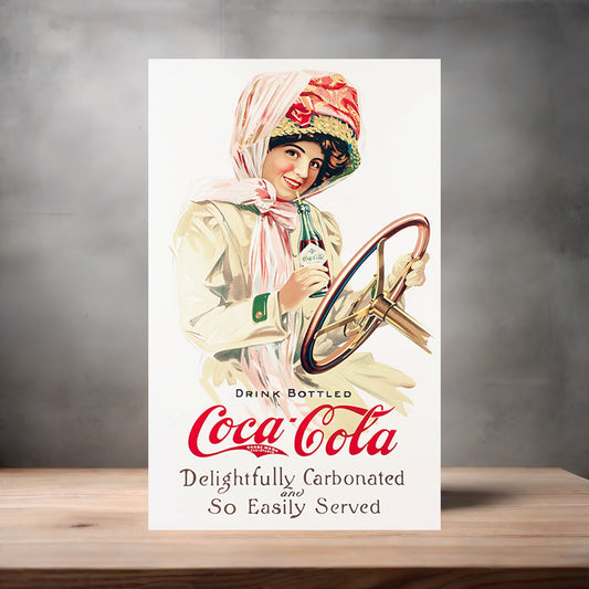 Vintage Coca-Cola ad poster metal poster. Multiple sizes available. Coke C