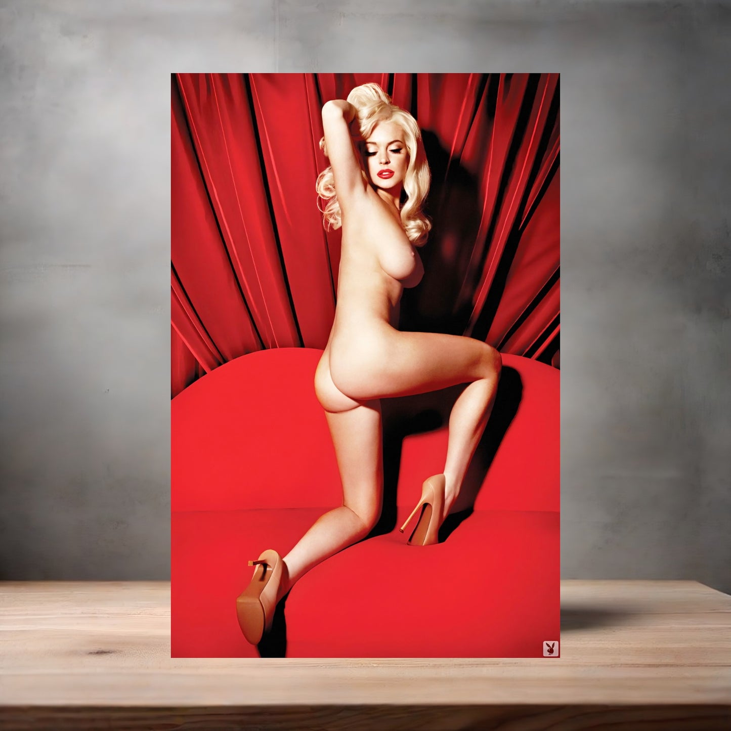 Playboy Lindsay Lohan metal posters. Multiple sizes and prints available