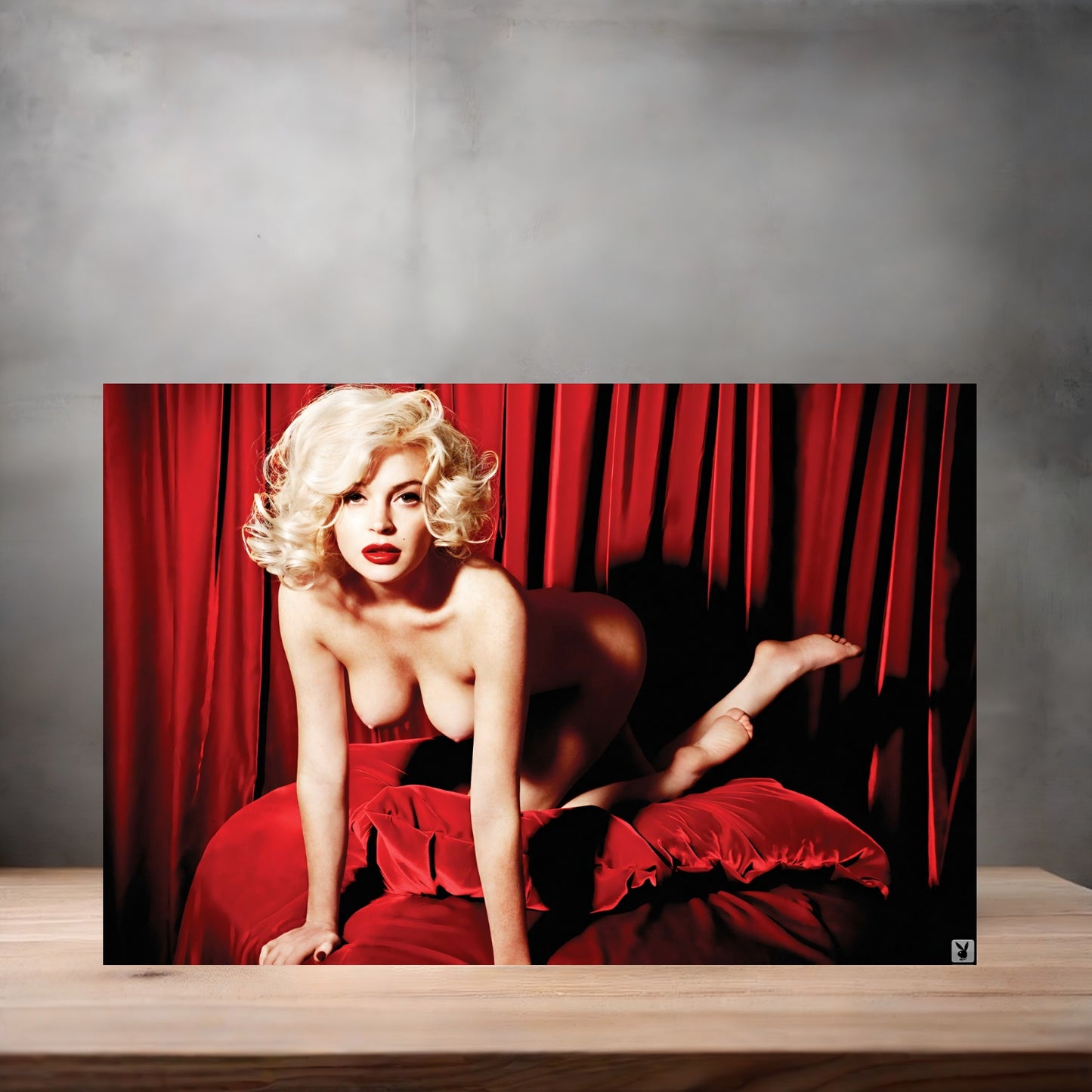 Playboy Lindsay Lohan metal posters. Multiple sizes and prints available