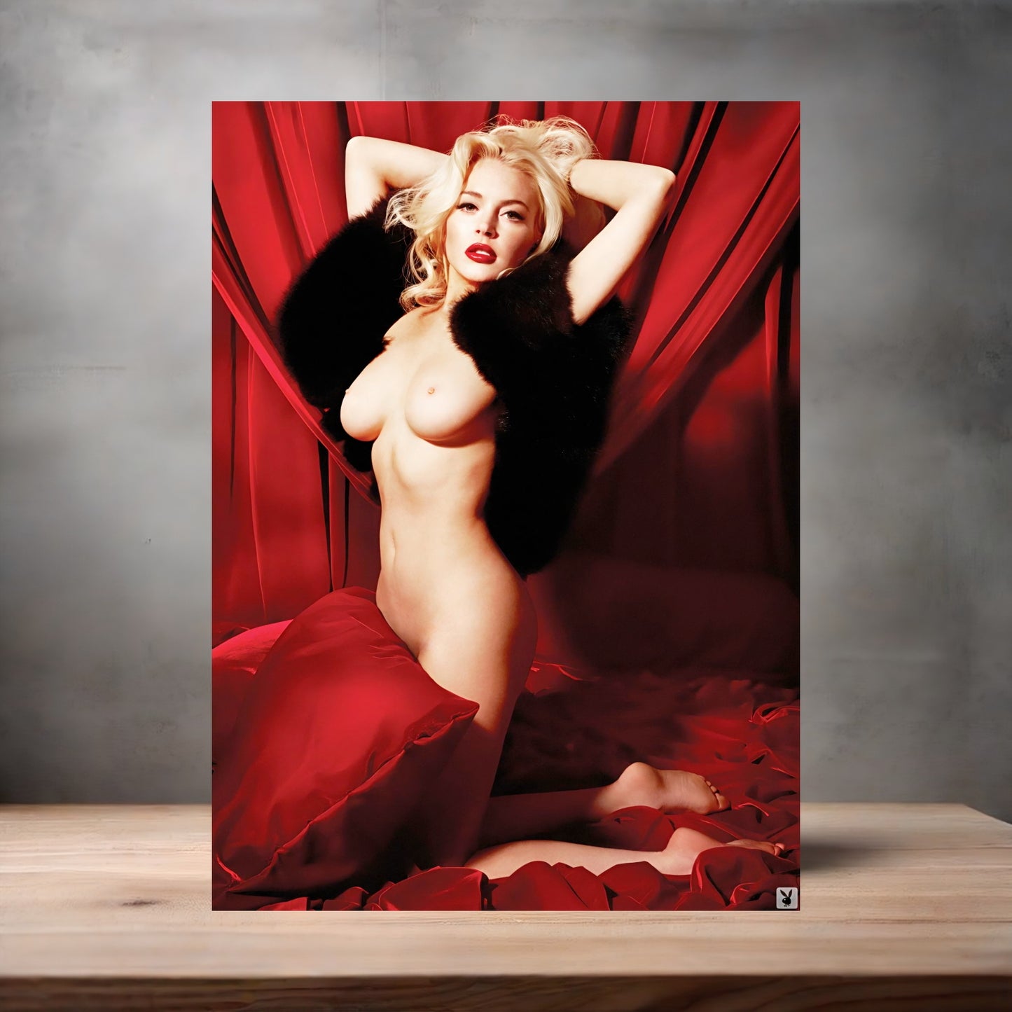 Playboy Lindsay Lohan metal posters. Multiple sizes and prints available