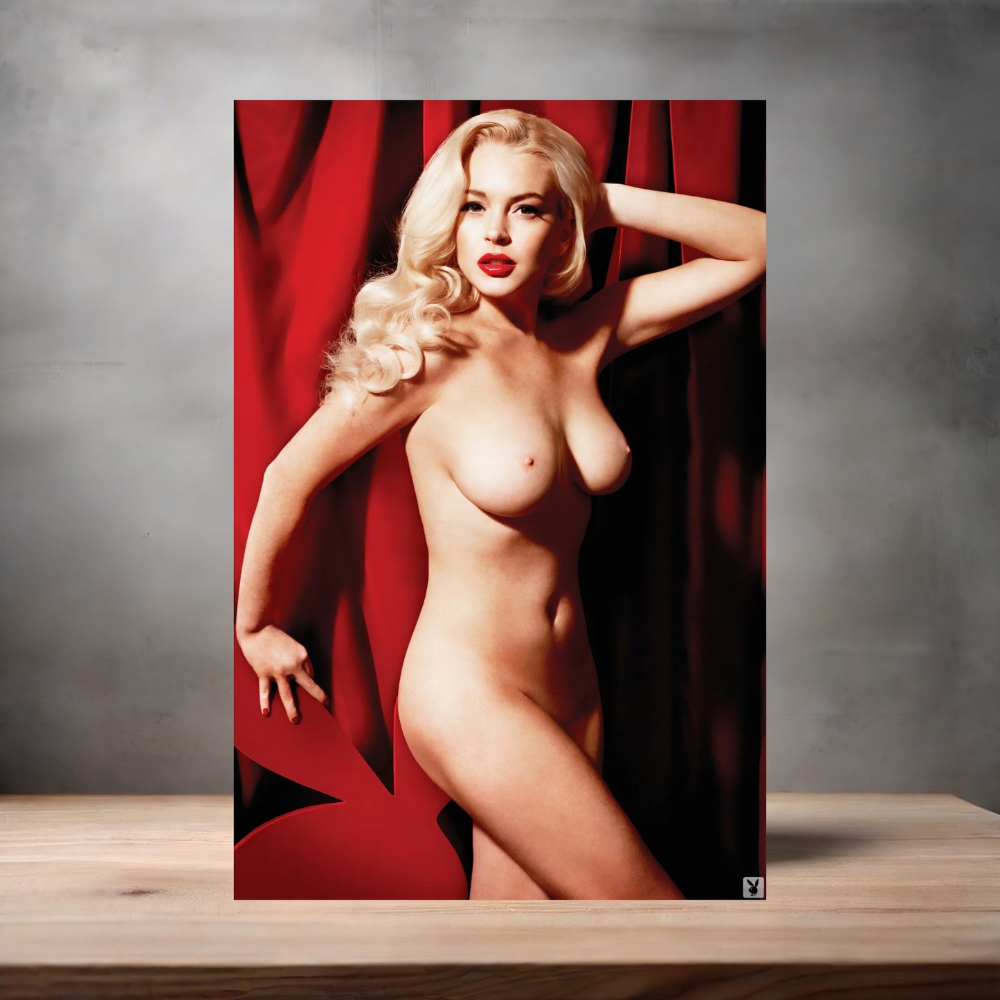 Playboy Lindsay Lohan metal posters. Multiple sizes and prints available
