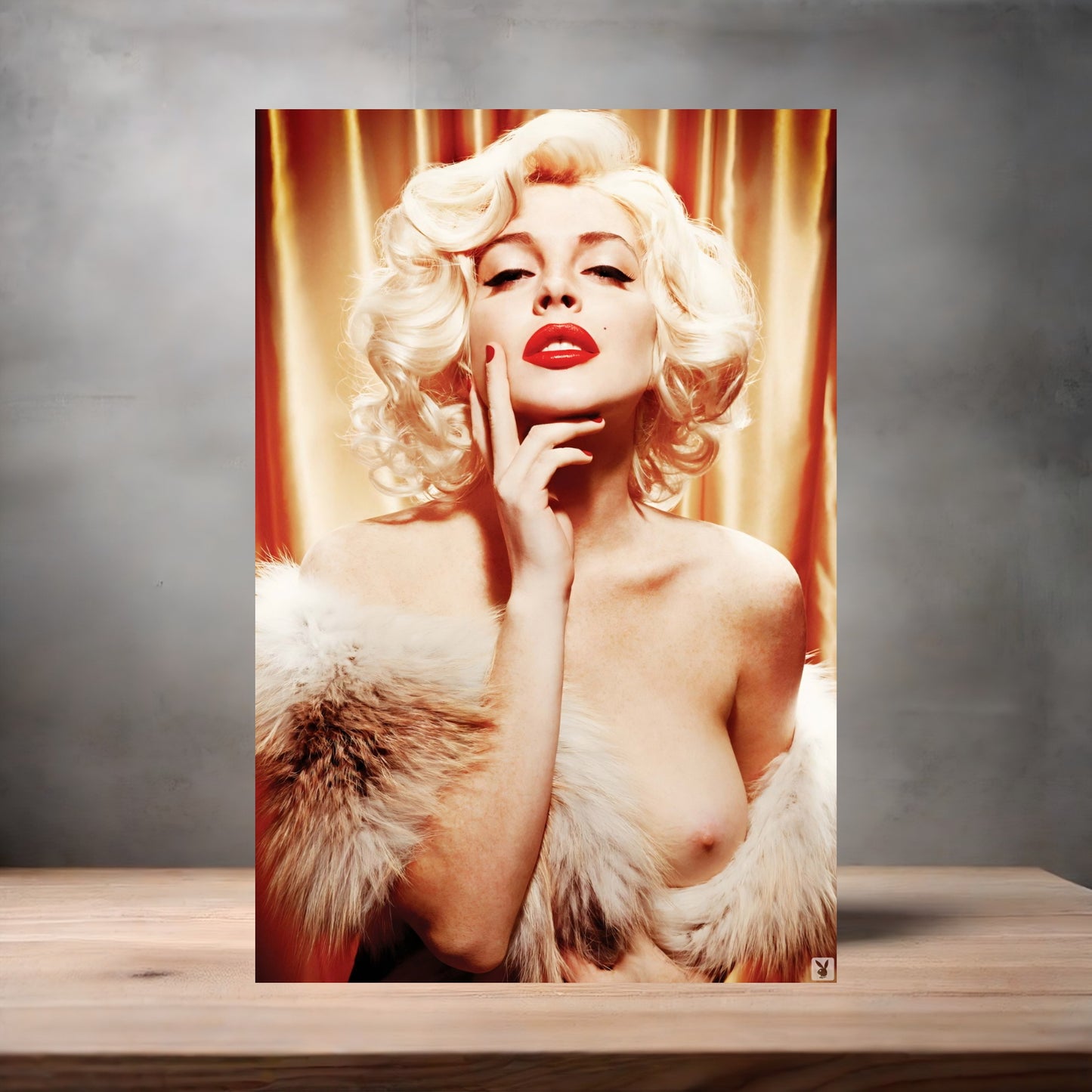 Playboy Lindsay Lohan metal posters. Multiple sizes and prints available
