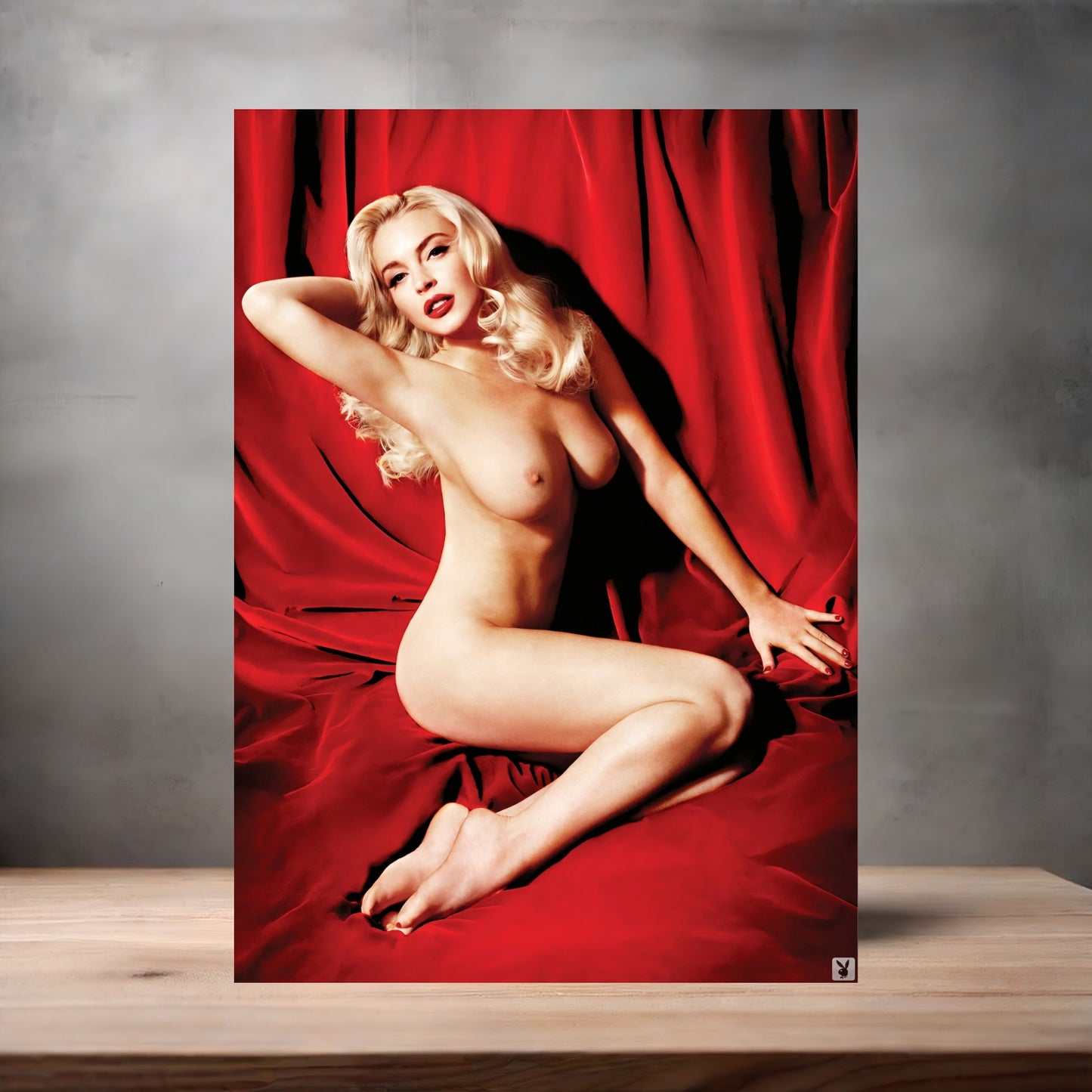 Playboy Lindsay Lohan metal posters. Multiple sizes and prints available
