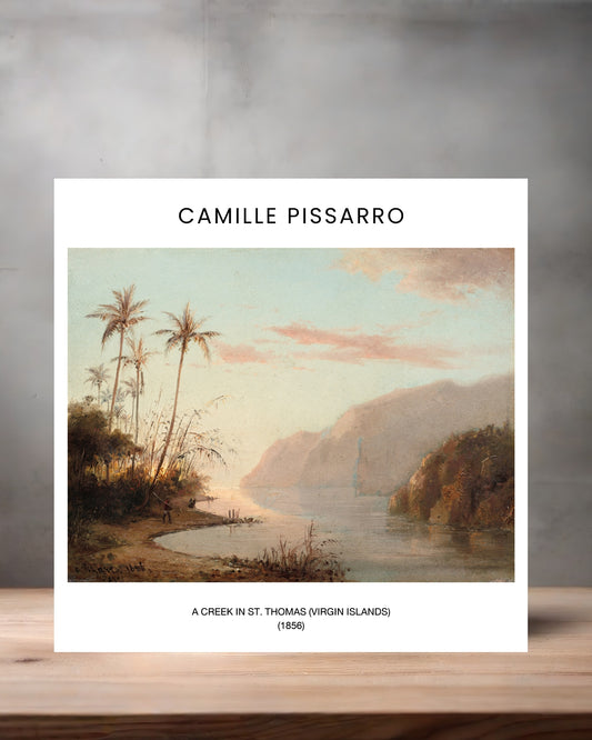 Museum art Painting metal poster. Multiple sizes available. Camille Pissarro A Creek in St. Thomas