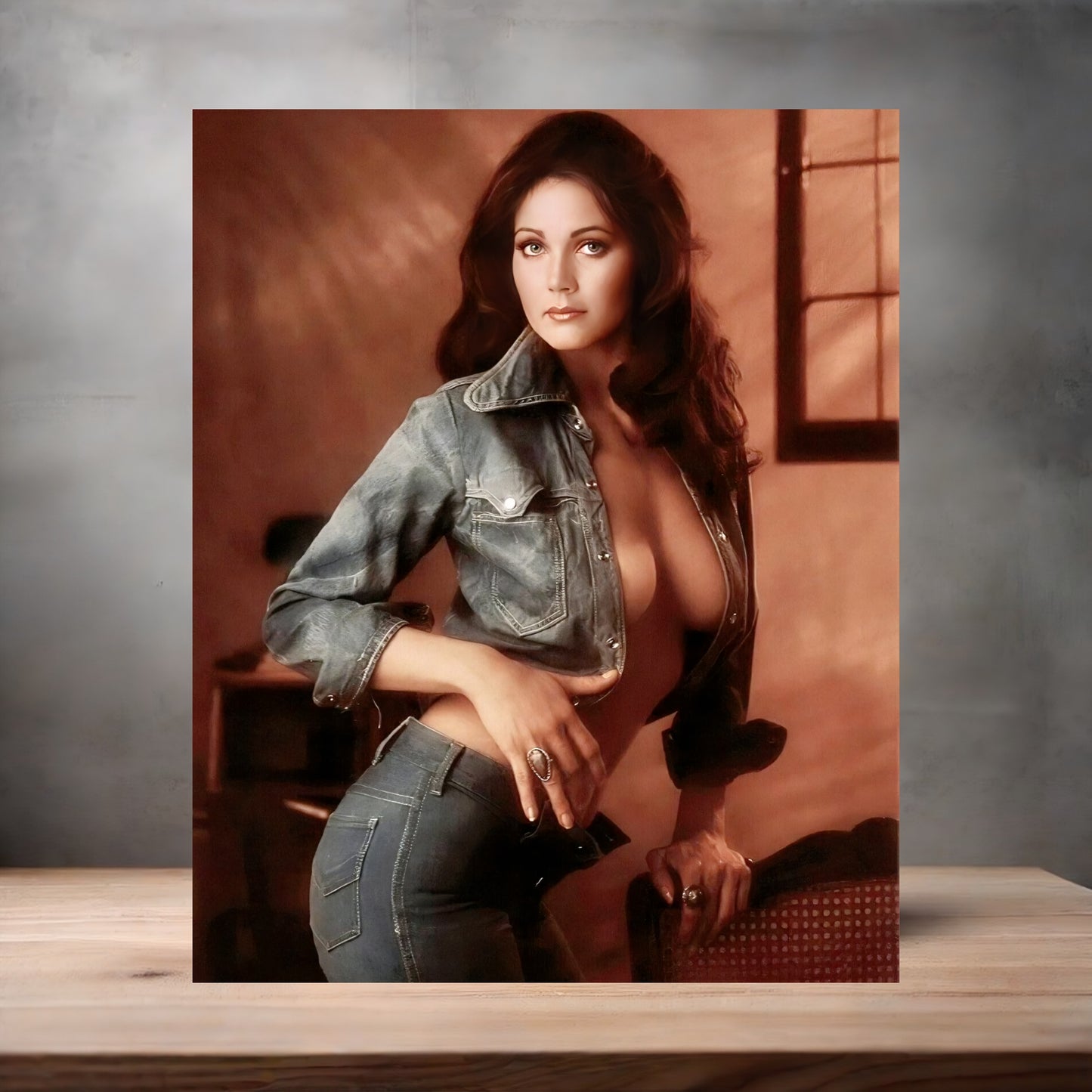 Lynda Carter, Wonder Woman metal poster. Multiple sizes available. Nude