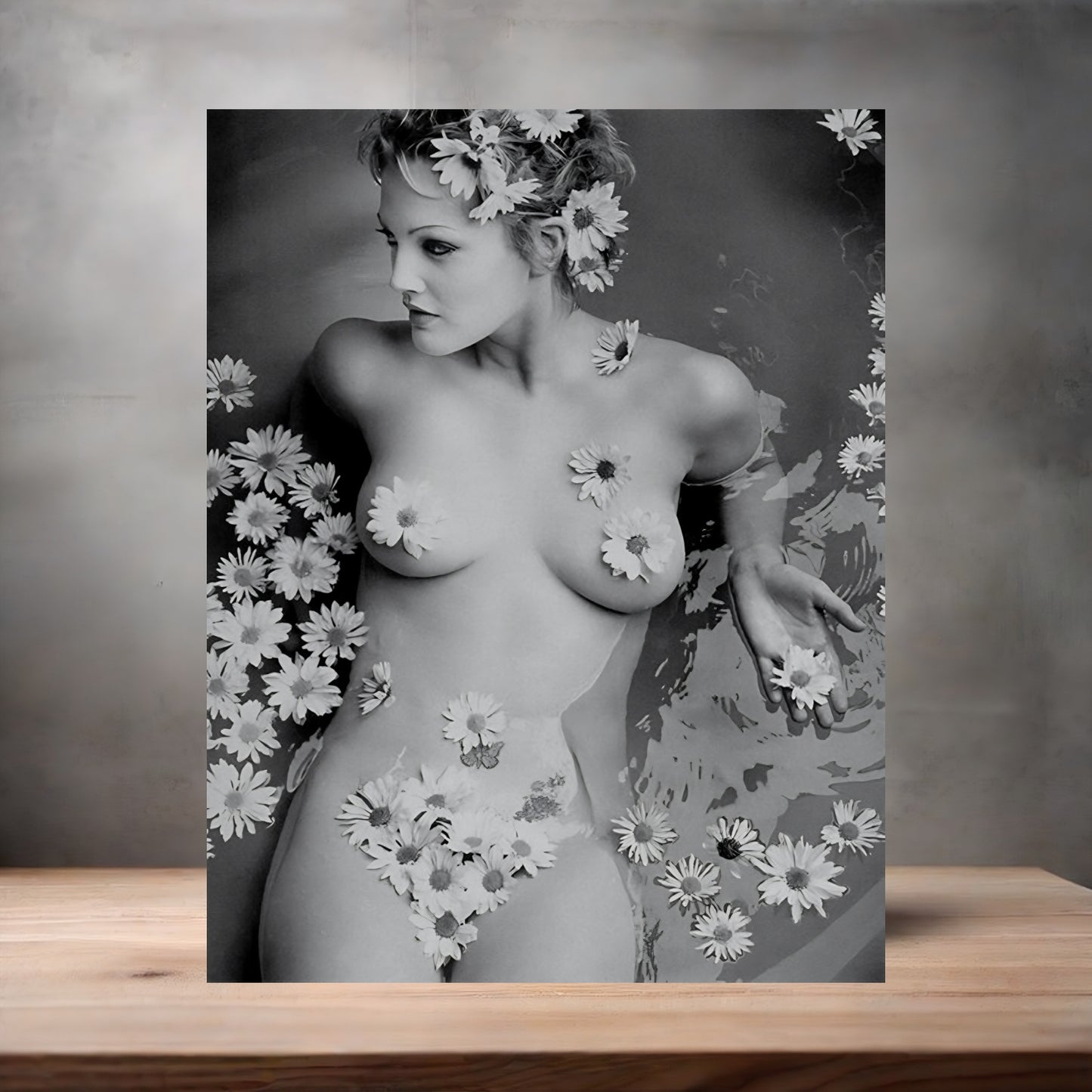 Drew Barrymore sexy metal posters. Multiple sizes and prints available. Nude