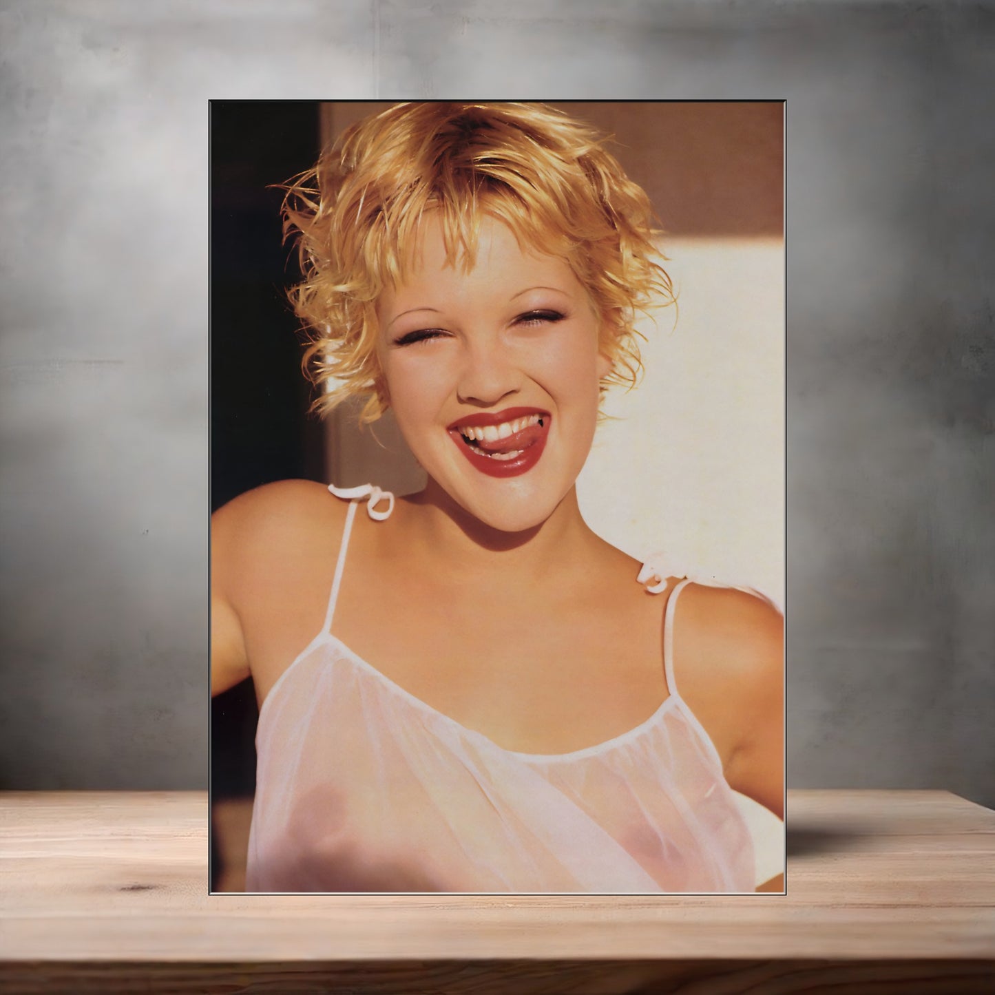Drew Barrymore sexy metal posters. Multiple sizes and prints available. Nude