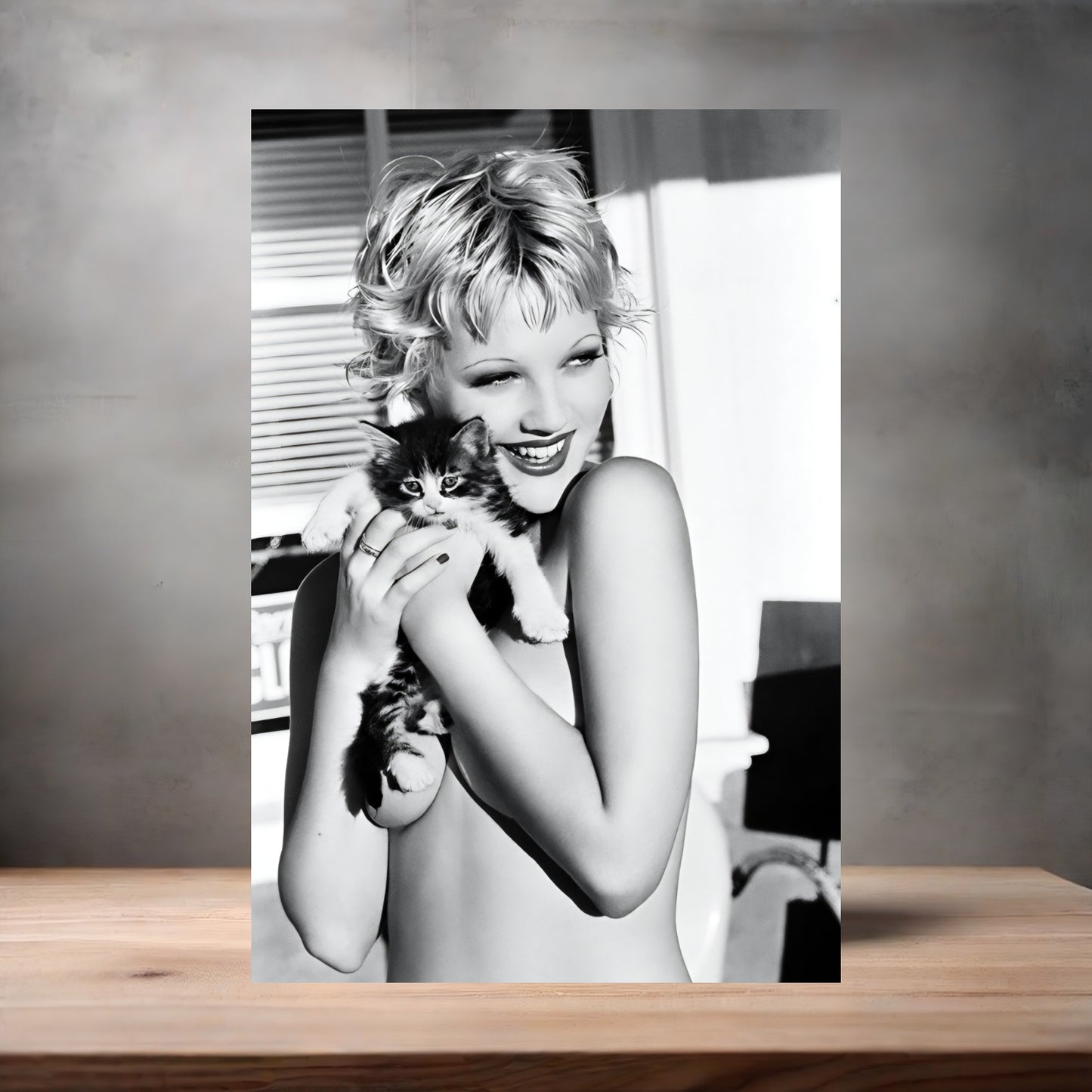 Drew Barrymore sexy metal posters. Multiple sizes and prints available. Nude