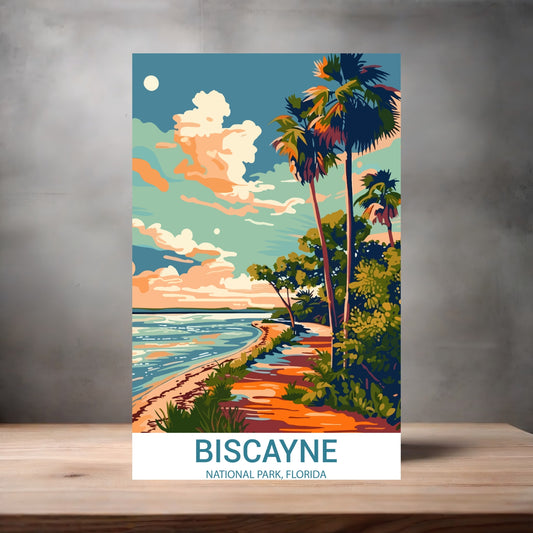 Vintage National Park metal poster. Multiple sizes available. Biscayne, Florida