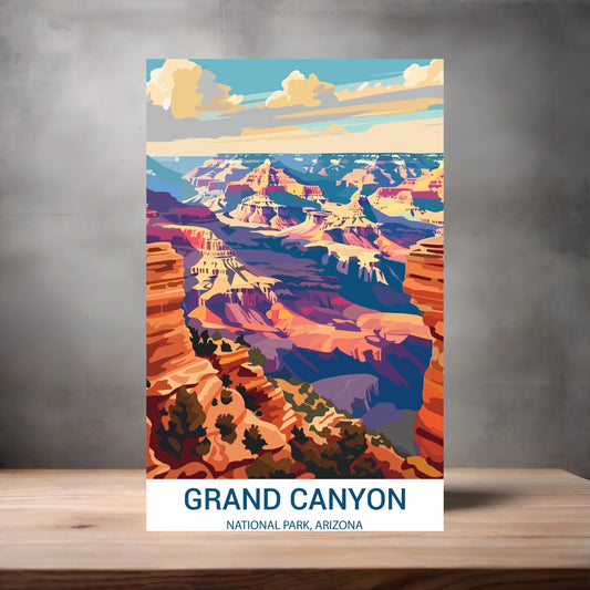 Vintage National Park metal poster. Multiple sizes available. Grand Canyon, Arizona