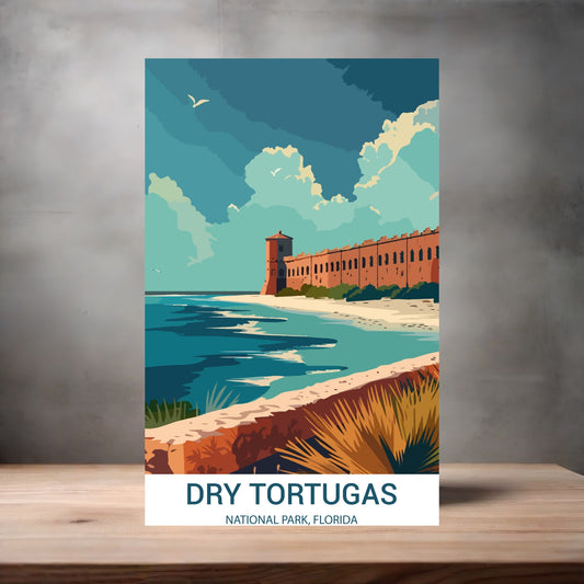 Vintage National Park metal poster. Multiple sizes available. Dry Tortugas, Florida