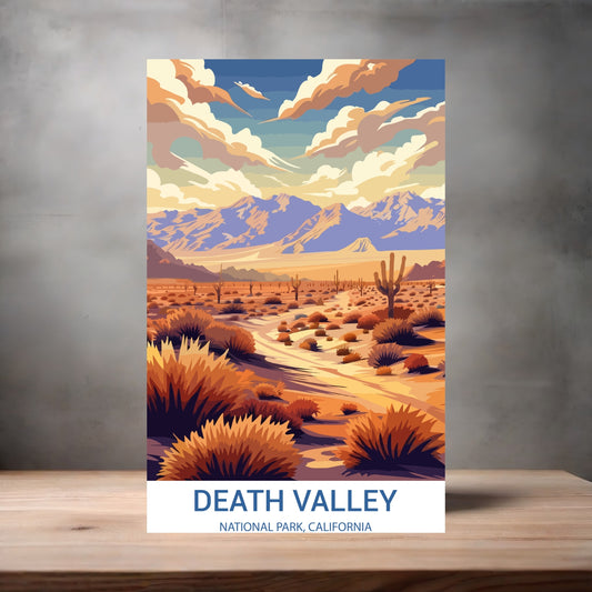 Vintage National Park metal poster. Multiple sizes available. Death Valley, California
