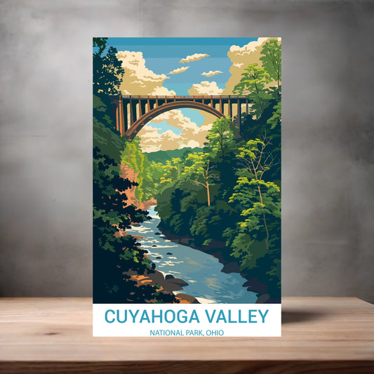 Vintage National Park metal poster. Multiple sizes available. Cuyahoga Valley, Ohio