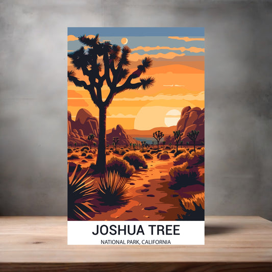 Vintage National Park metal poster. Multiple sizes available. Joshua Tree, California