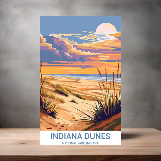 Vintage National Park metal poster. Multiple sizes available. Indiana Dunes, Indiana