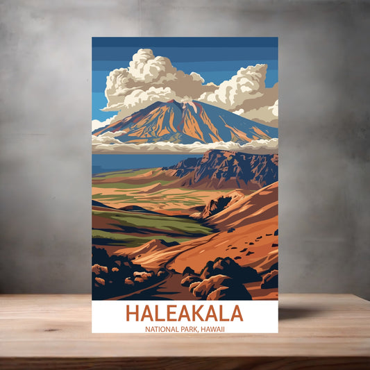 Vintage National Park metal poster. Multiple sizes available. Halekala, Hawaii