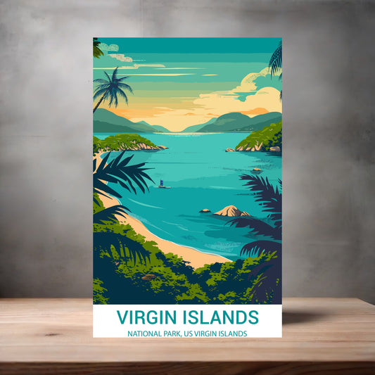 Vintage National Park metal poster. Multiple sizes available. Virgin Islands