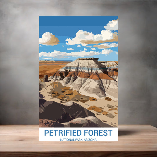 Vintage National Park metal poster. Multiple sizes available. Petrified Forest, Arizona