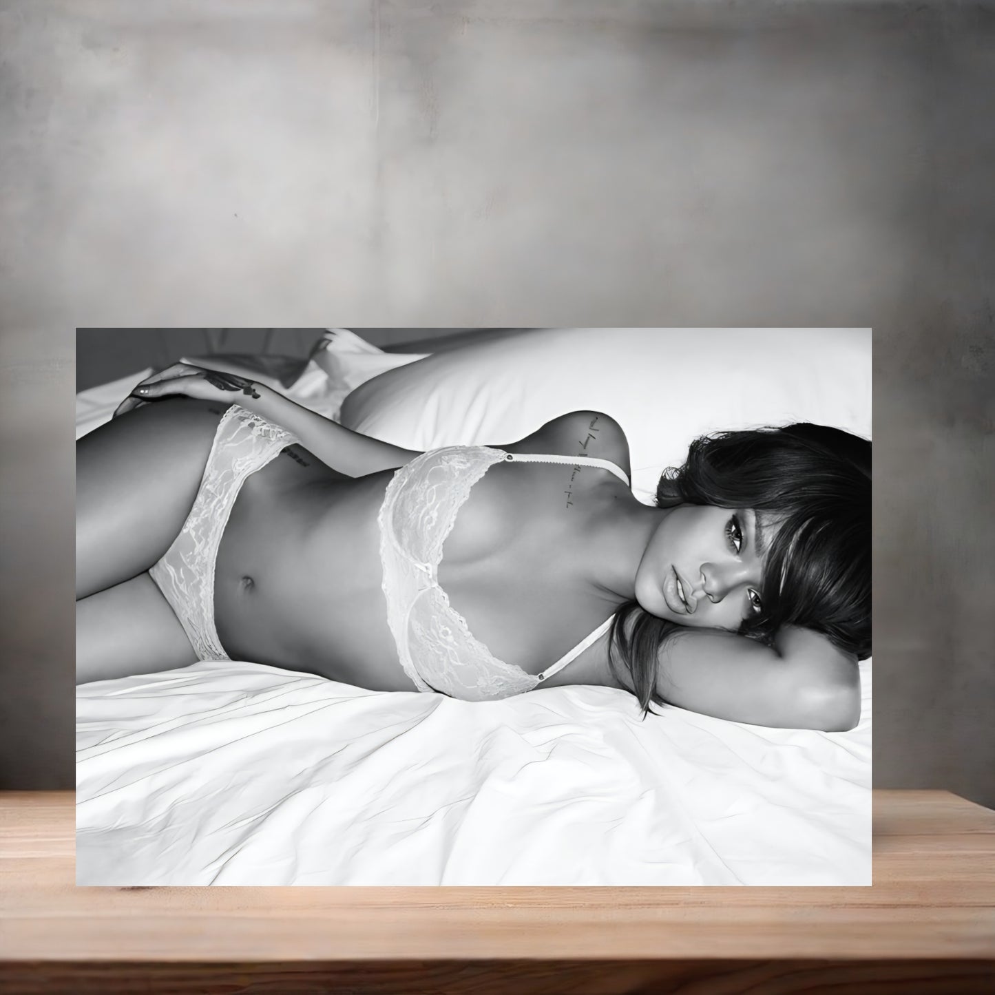 Rihanna sexy lingerie metal posters. Multiple sizes and photos