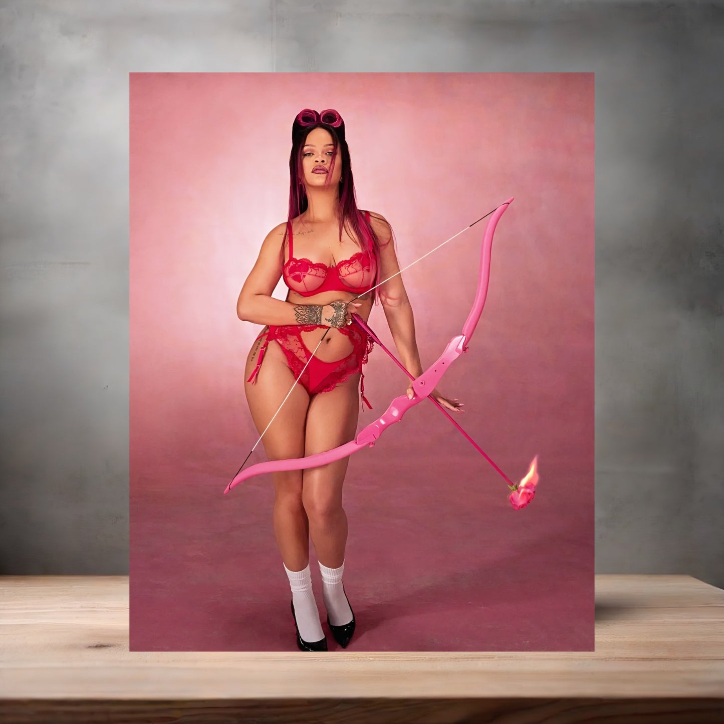 Rihanna sexy lingerie metal posters. Multiple sizes and photos