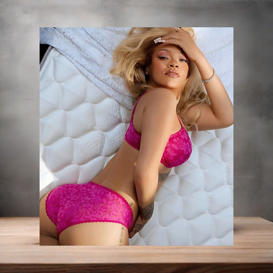Rihanna sexy lingerie metal posters. Multiple sizes and photos