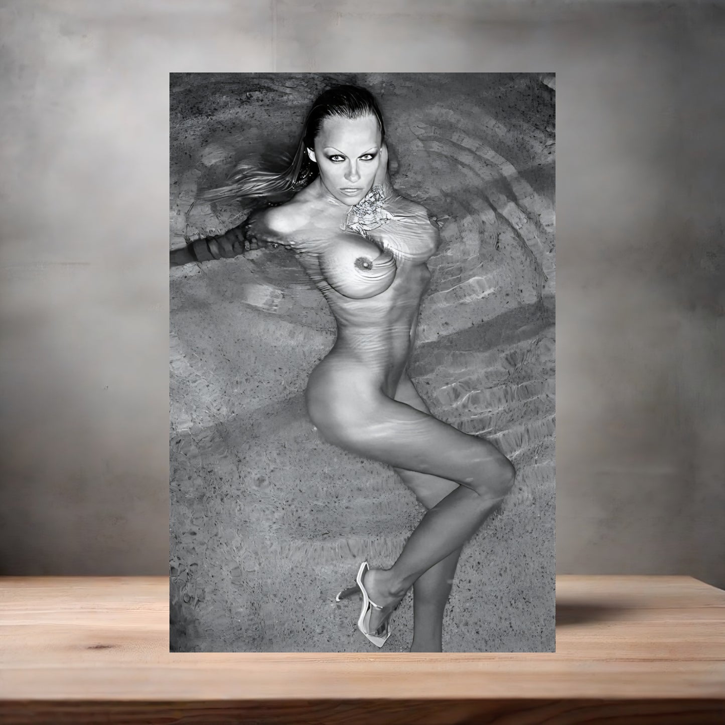 Pamela Anderson NSFW metal poster. Multiple sizes available. Beautiful and sexy B5
