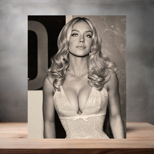 Sexy Sydney Sweeney metal poster. Multiple sizes available. Hot E1