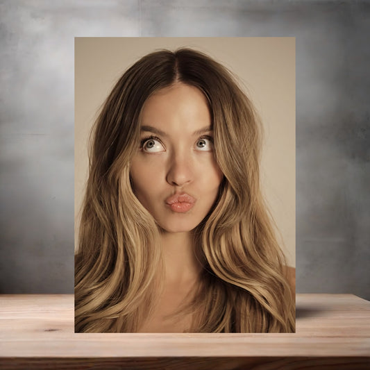 Sexy Sydney Sweeney metal poster. Multiple sizes available. Hot C5