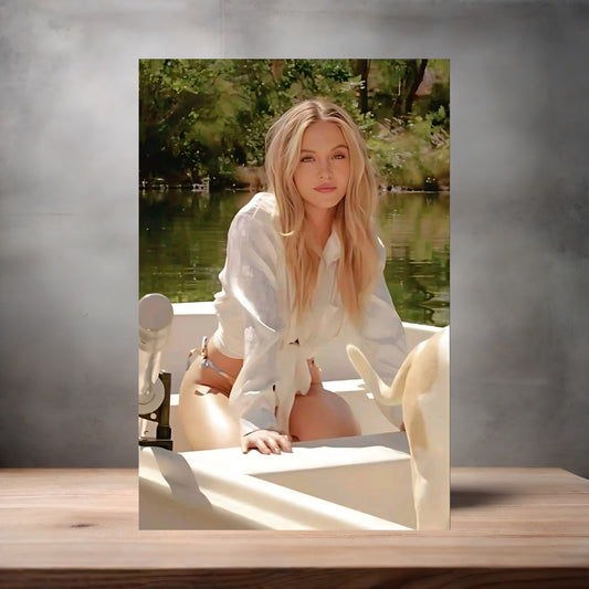 Sexy Sydney Sweeney metal poster. Multiple sizes available. Hot H6
