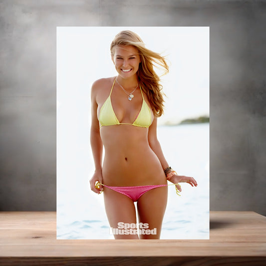 Bar Rafaeli sexy bikini poster with multiple size and finish options. A7