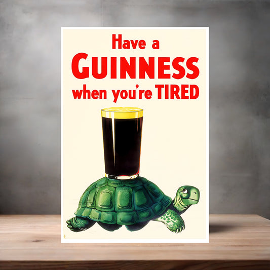 Vintage Guinness Beer Ad poster with multiple size and finish options. Ver. 7