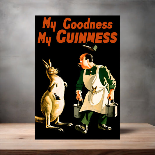 Vintage Guinness Beer Ad poster with multiple size and finish options. Ver. 3