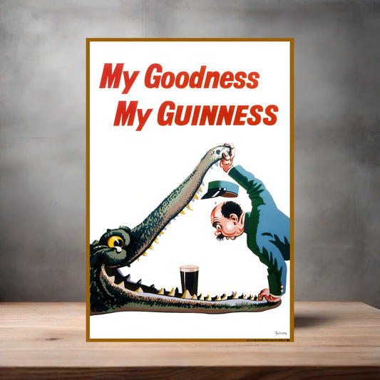Vintage Guinness Beer Ad poster with multiple size and finish options.