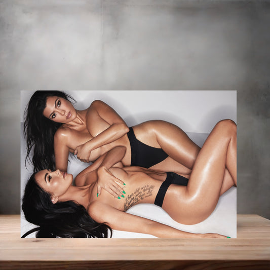 Kourtney Kardashian and Megan Fox NSFW poster with multiple size and finish options. Sexy A8