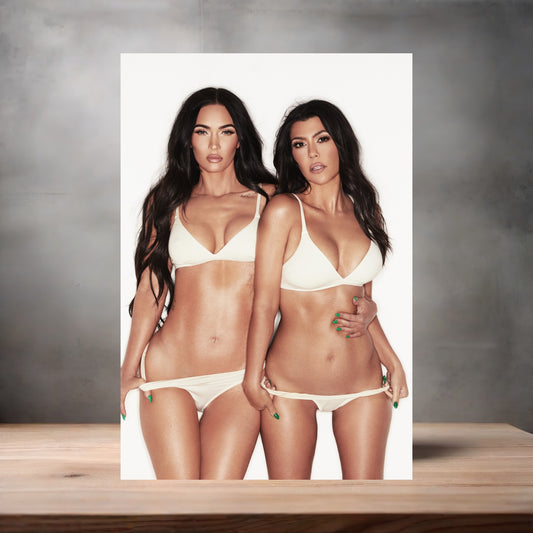 Kourtney Kardashian and Megan Fox NSFW poster with multiple size and finish options. Sexy A3