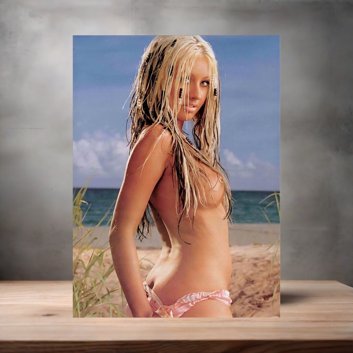 Christina Aguilera poster with multiple size and finish options. Sexy singer a4