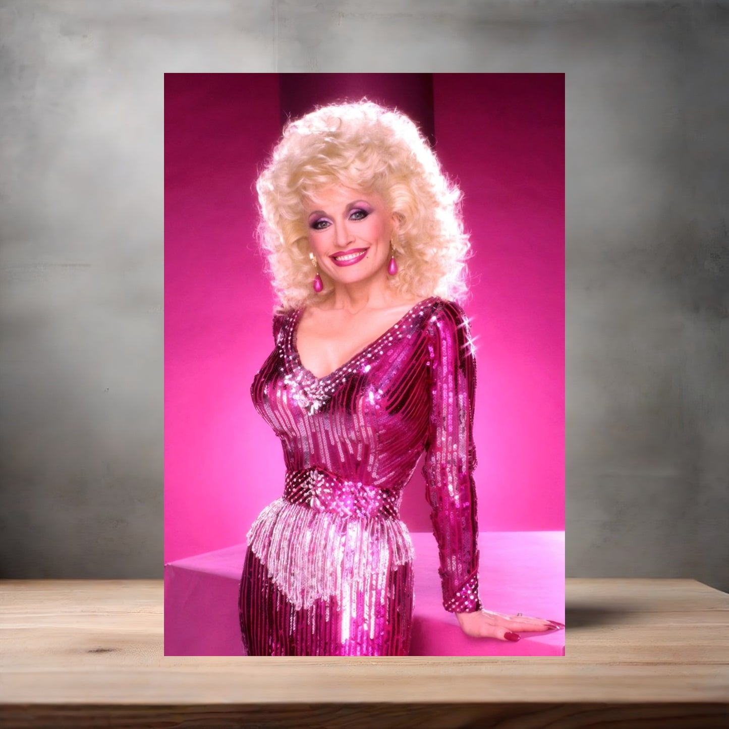 Dolly Parton poster with multiple size and finish options. A6