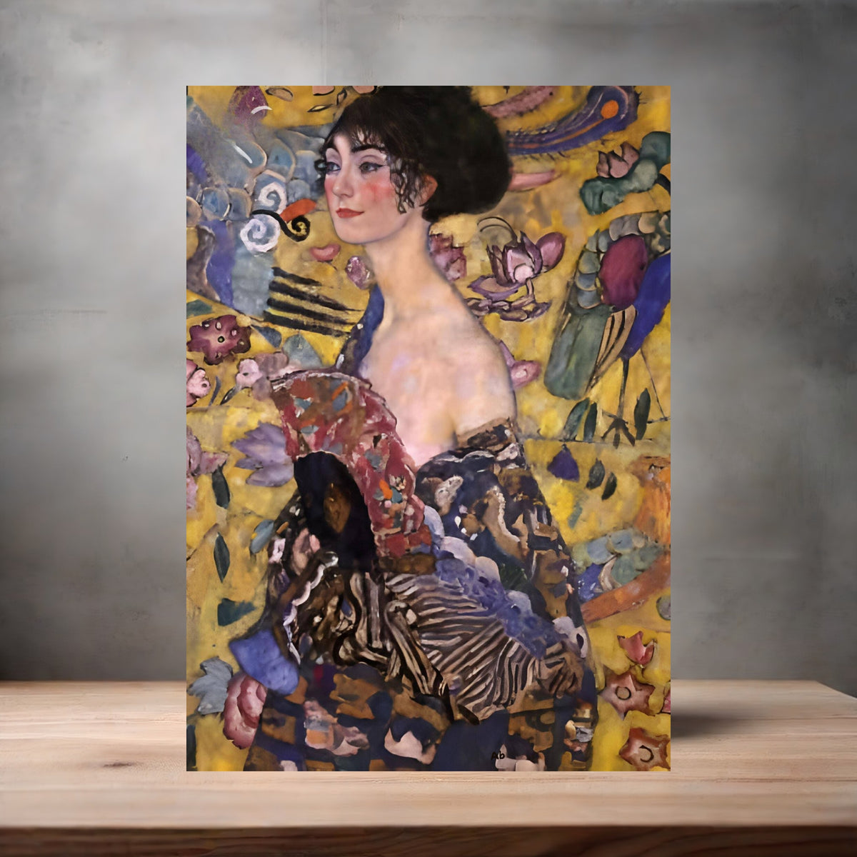 Gustav Klimt poster with multiple size and finish options. Lady with a Fan
