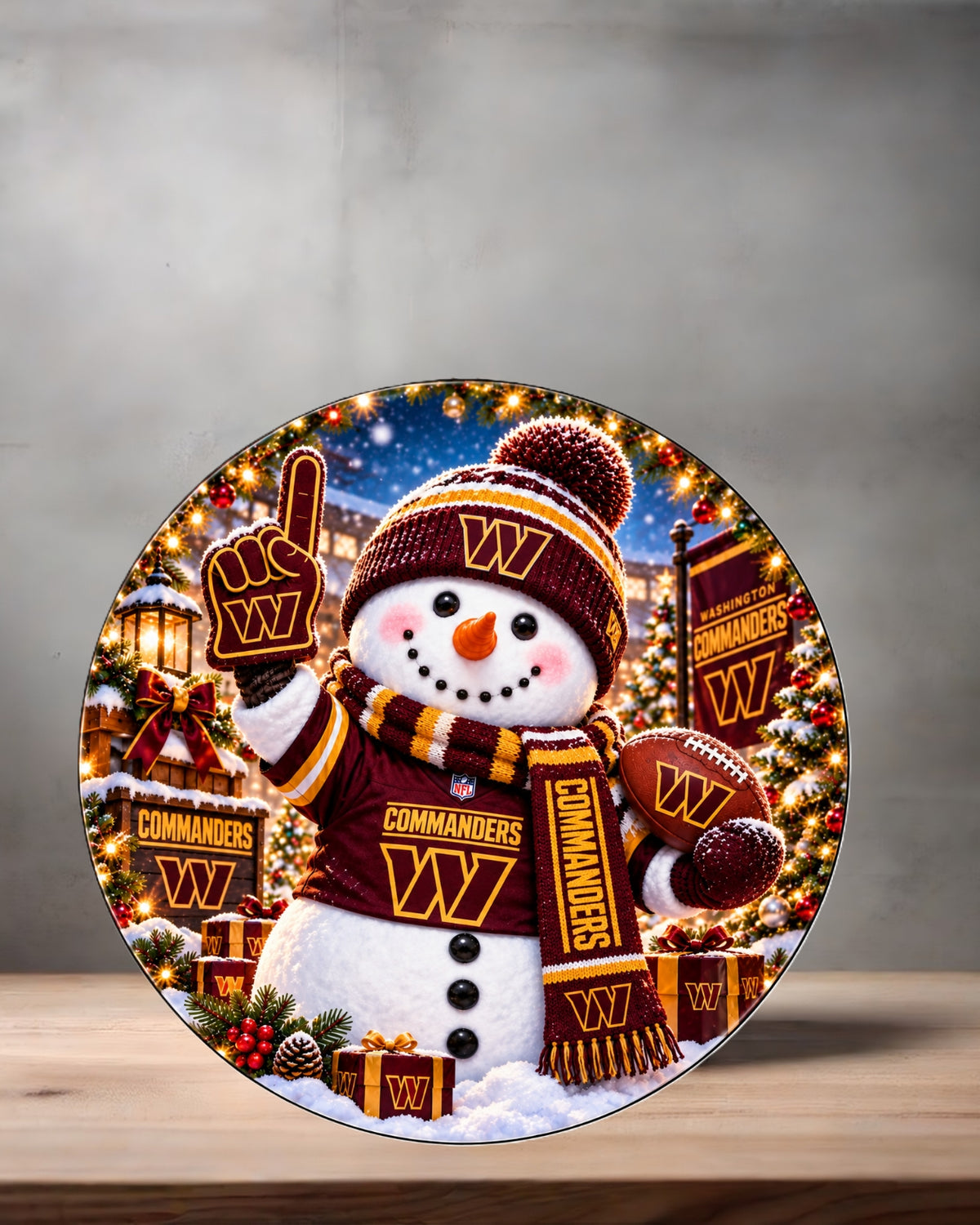 NFL Snowman ceramic Christmas ornament. 16 options to choose from. All NFC teams