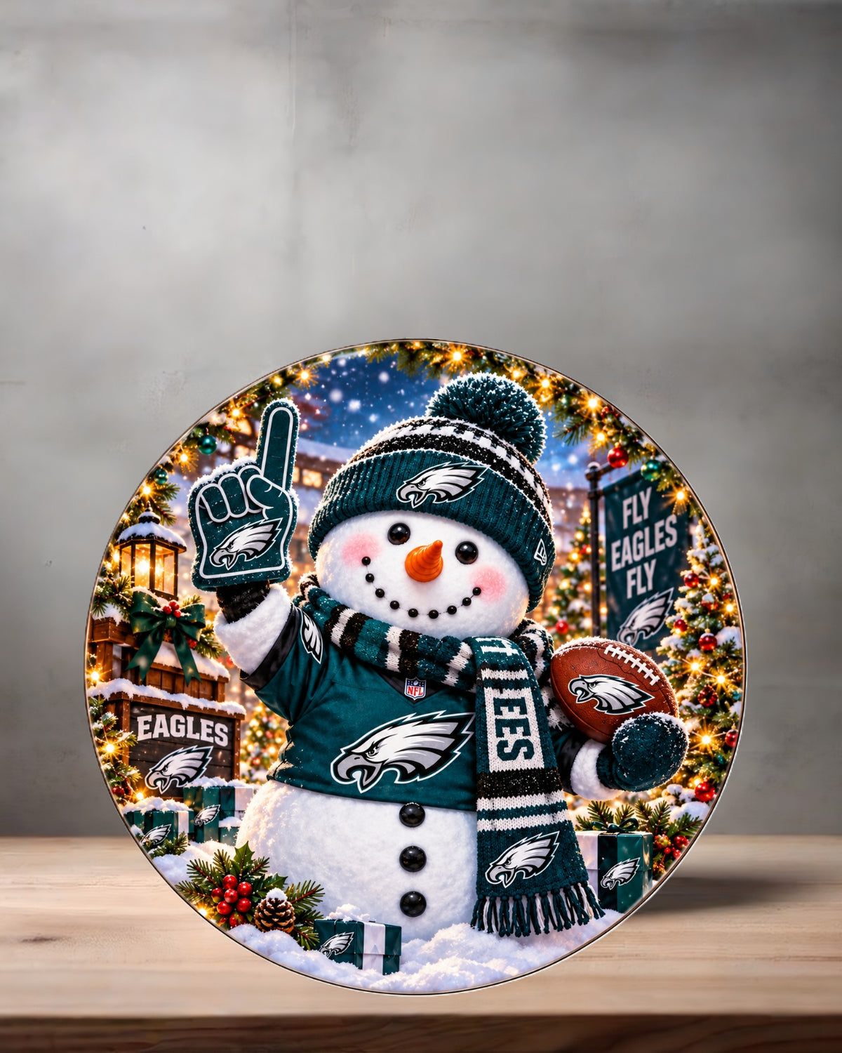 NFL Snowman ceramic Christmas ornament. 16 options to choose from. All NFC teams