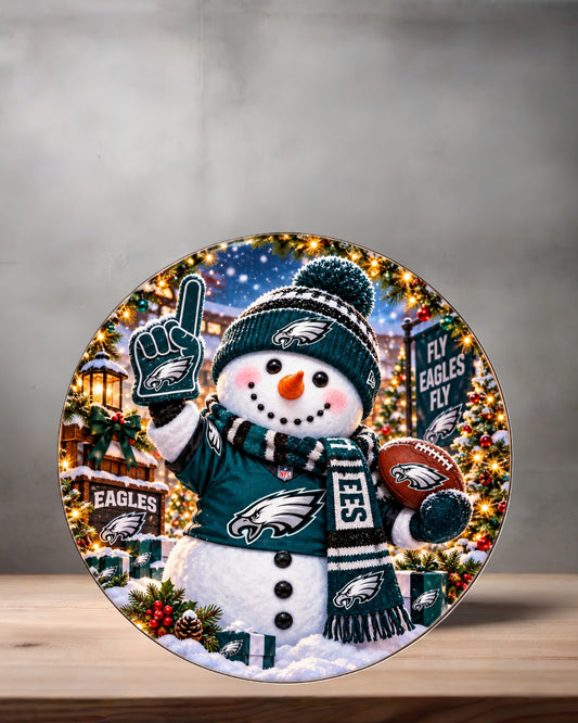 NFL Snowman ceramic Christmas ornament. 16 options to choose from. All NFC teams
