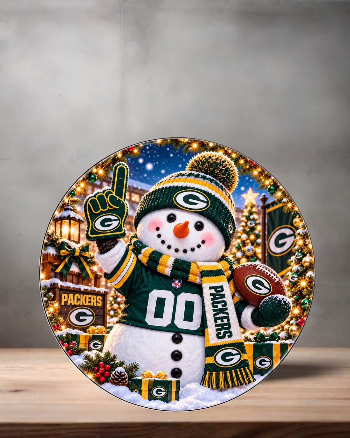 NFL Snowman ceramic Christmas ornament. 16 options to choose from. All NFC teams