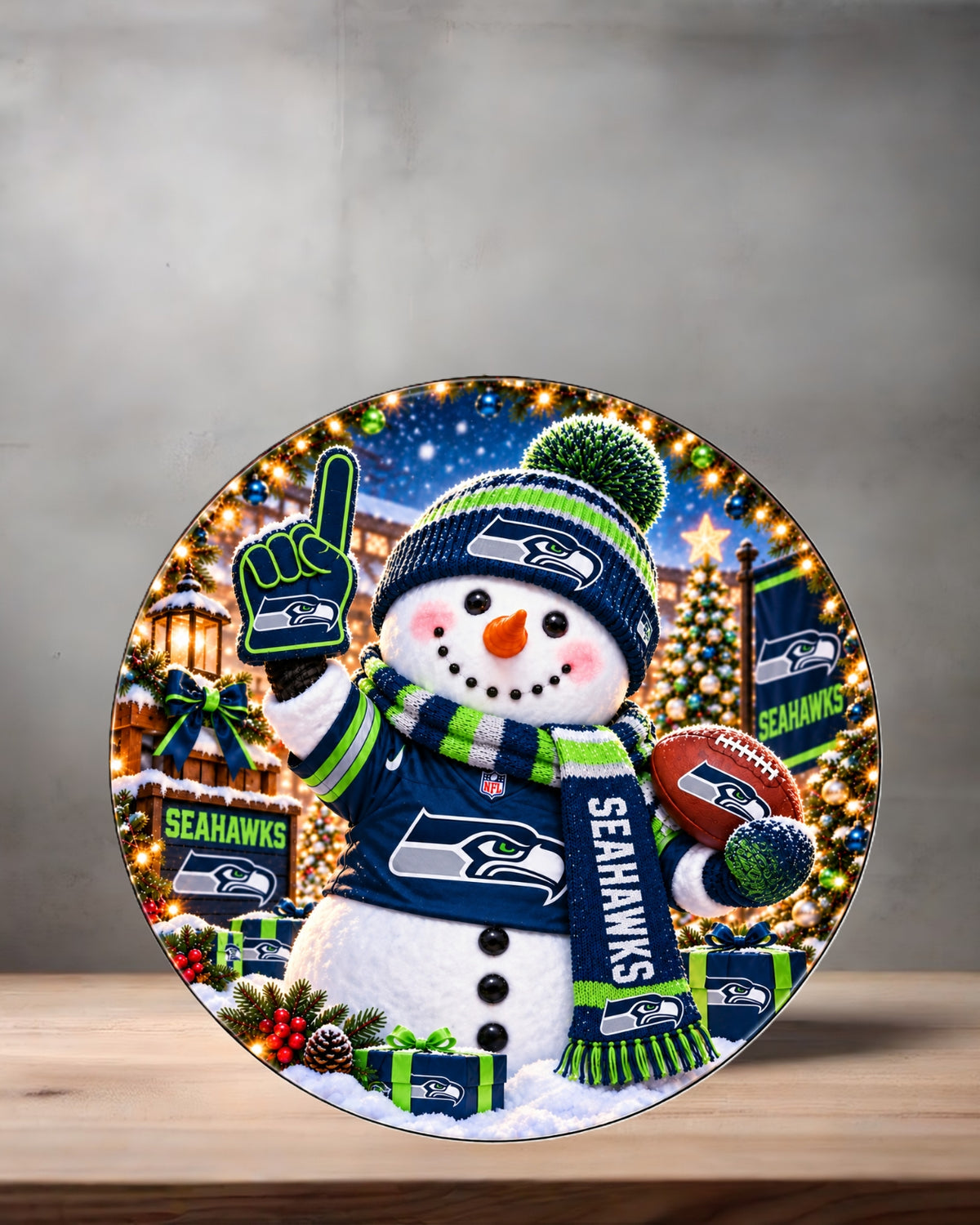 NFL Snowman ceramic Christmas ornament. 16 options to choose from. All NFC teams