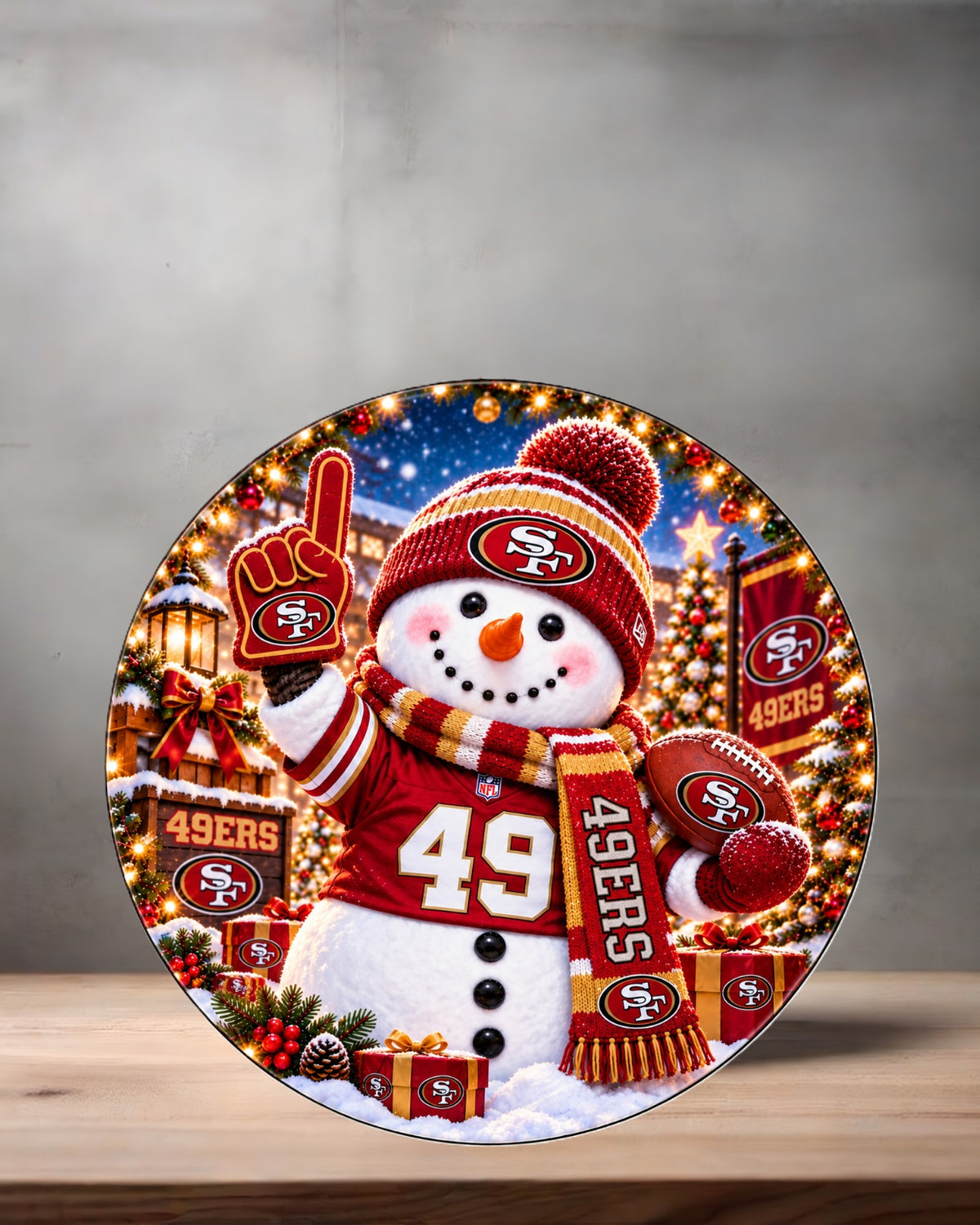 NFL Snowman ceramic Christmas ornament. 16 options to choose from. All NFC teams