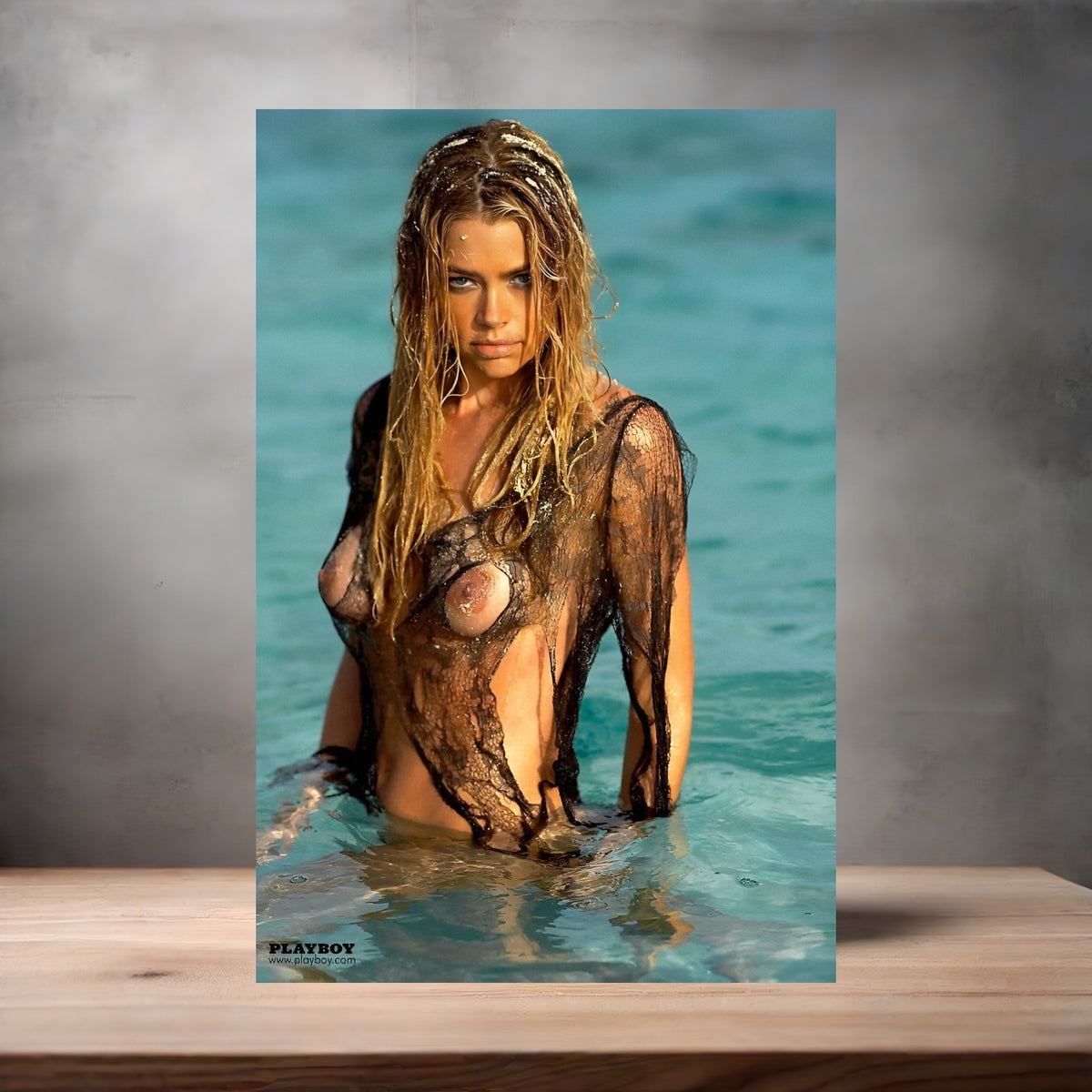 Denise Richards poster prints in multiple sizes and material. Playboy, NSFW