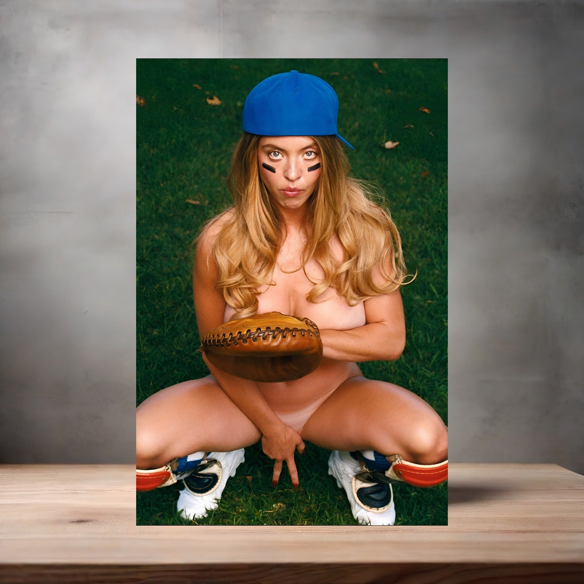 Sydney Sweeney poster prints in multiple sizes and material. NSFW