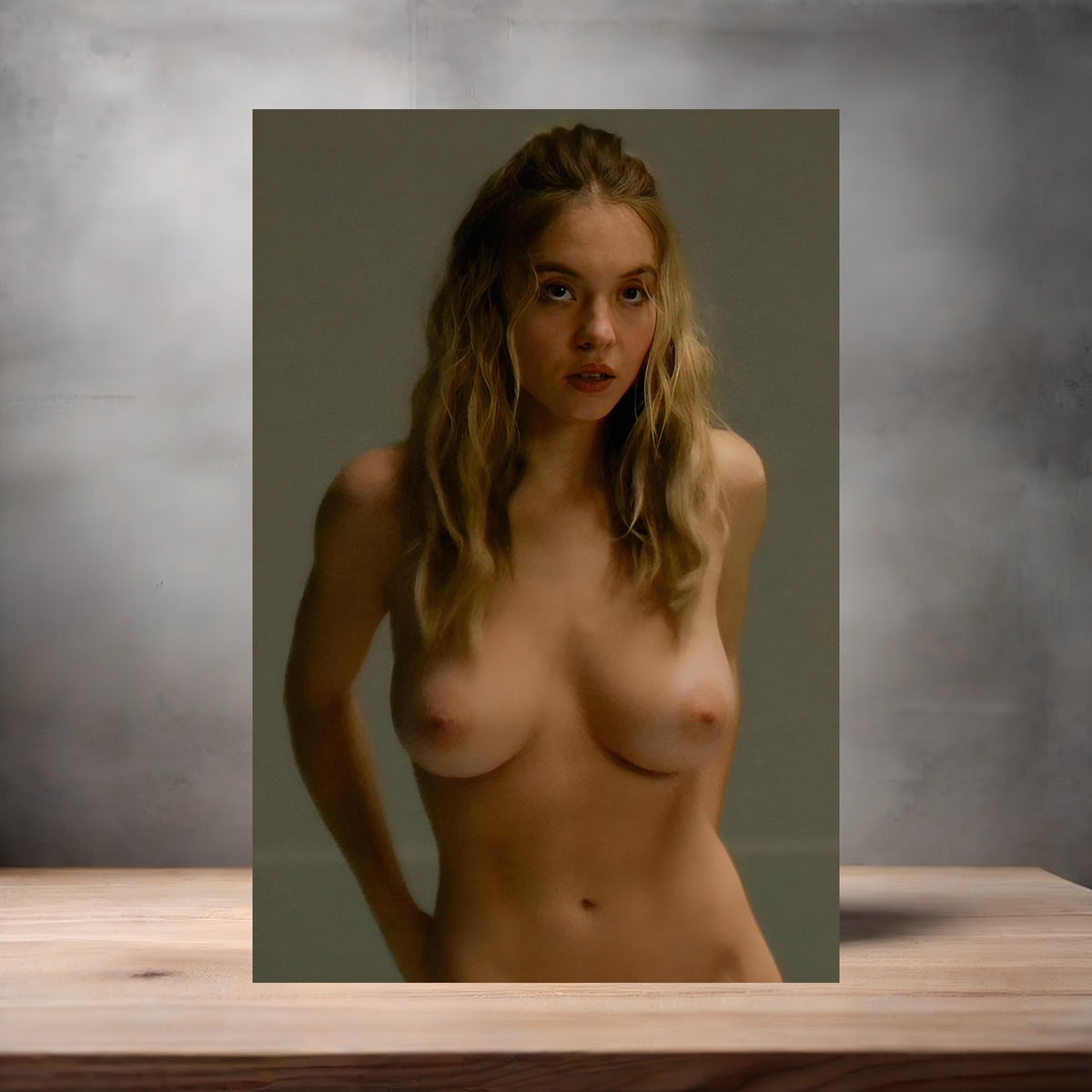 Sydney Sweeney poster prints in multiple sizes and material. NSFW