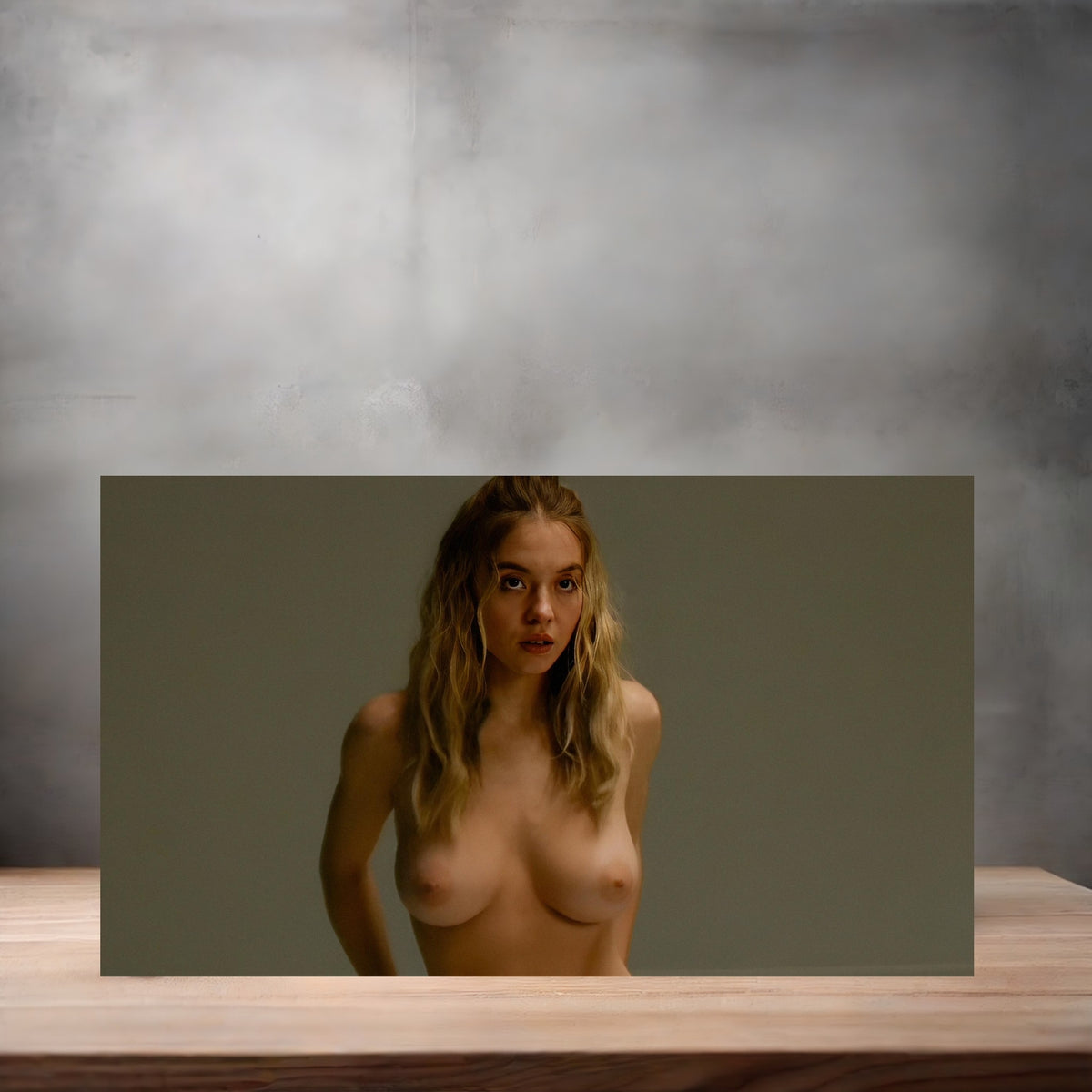 Sydney Sweeney poster prints in multiple sizes and material. NSFW