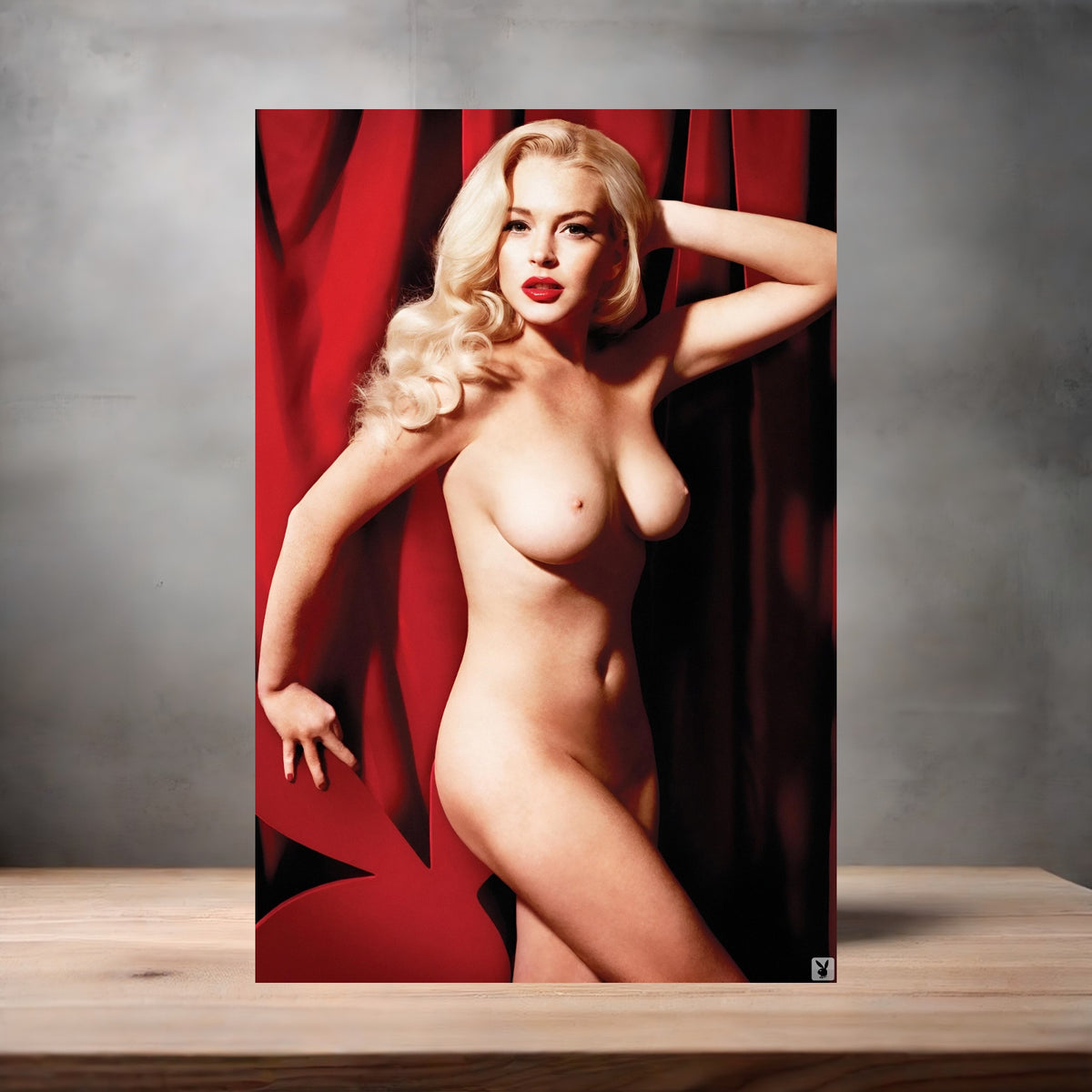 Lindsay Lohan poster prints in multiple sizes and material. Playboy NSFW v2